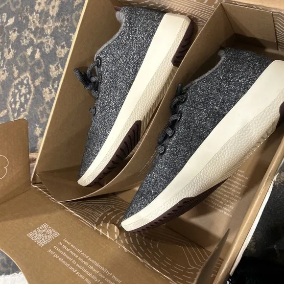 NEW Allbirds WRM Wool Runner Rain Natural Gray Running Sneaker Shoes Womens 7