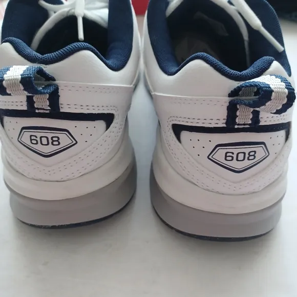 New Balance 608 men's size 12M white with blue training sneakers