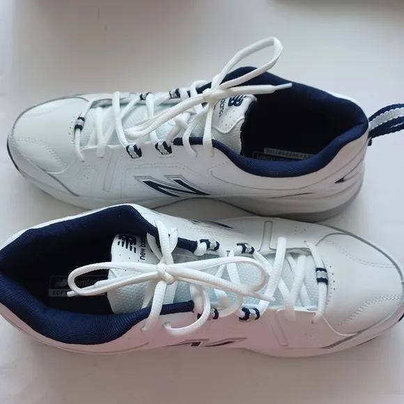 New Balance 608 men's size 12M white with blue training sneakers