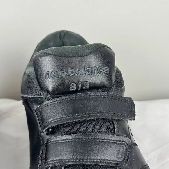 New Balance 813 Extra Wide Mens Hook and Loop Black Walking Casual Shoes Sz 13
