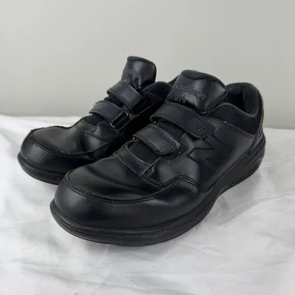 New Balance 813 Extra Wide Mens Hook and Loop Black Walking Casual Shoes Sz 13