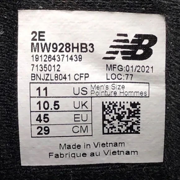 New Balance 928v3 Hook and Loop Walking Shoes 11 EE