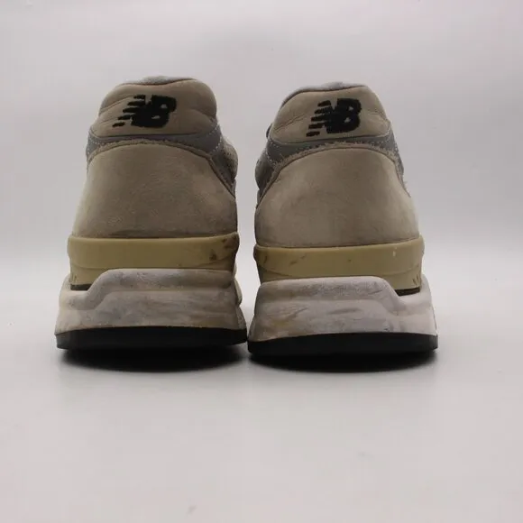 New Balance 998 USA Men's 10.5 D Grey Athletic Comfort Sneakers Shoes M998DTK