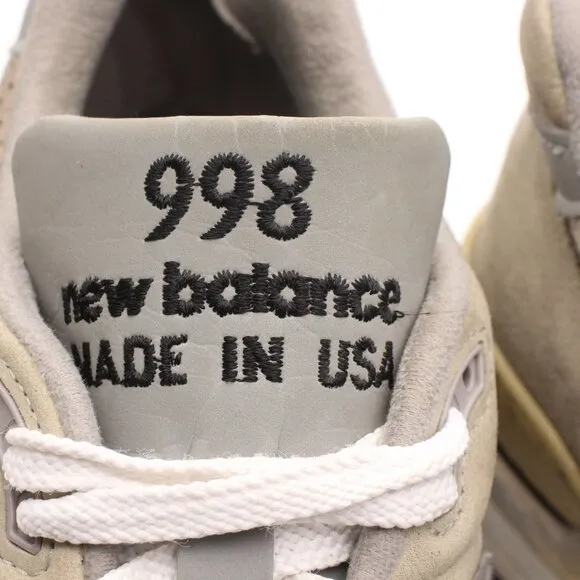 New Balance 998 USA Men's 10.5 D Grey Athletic Comfort Sneakers Shoes M998DTK