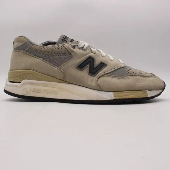 New Balance 998 USA Men's 10.5 D Grey Athletic Comfort Sneakers Shoes M998DTK
