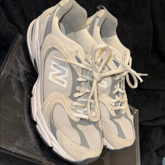 New Balance Athletic Shoes in White and Gray