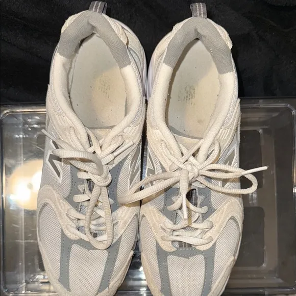 New Balance Athletic Shoes in White and Gray