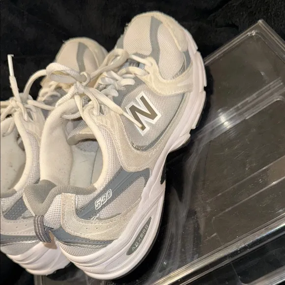 New Balance Athletic Shoes in White and Gray