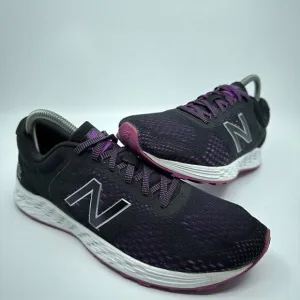 New Balance Fresh Foam Women’s Size 10 Black Purple Running Shoes WARISCP2