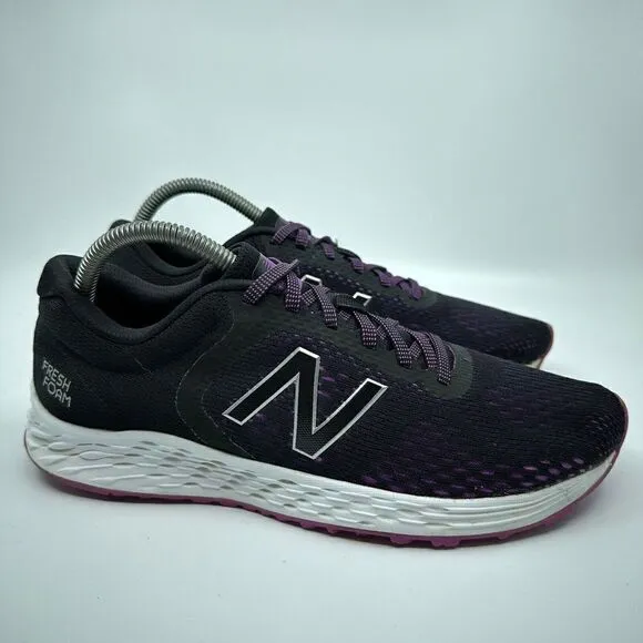New Balance Fresh Foam Women’s Size 10 Black Purple Running Shoes WARISCP2