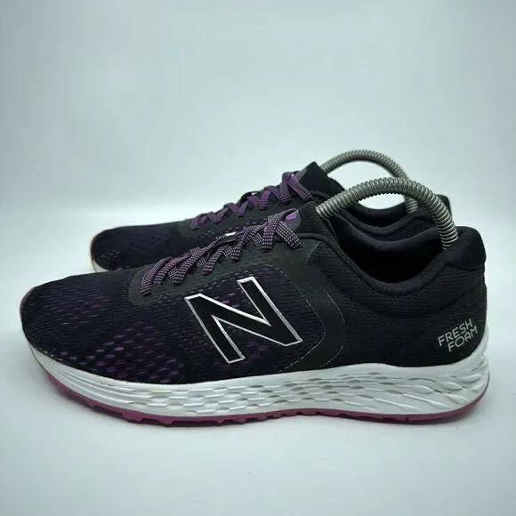 New Balance Fresh Foam Women’s Size 10 Black Purple Running Shoes WARISCP2