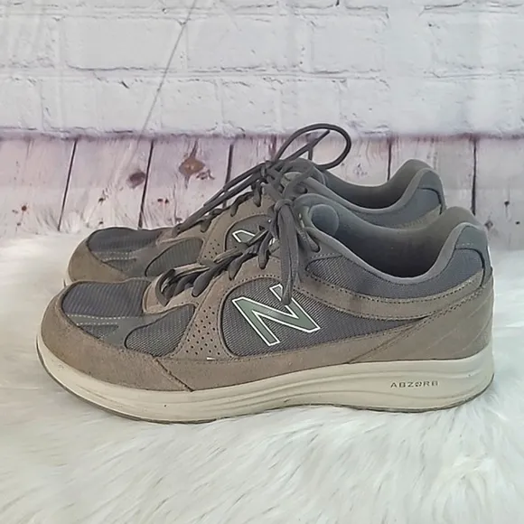 New Balance MW877GT Grey Suede Walking Shoes Sneakers Men’s Size 10.5