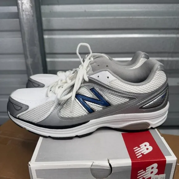 New Balance Sneakers Mens 9.5 D White Blue Walking MW847WN Athletic Shoes NEW