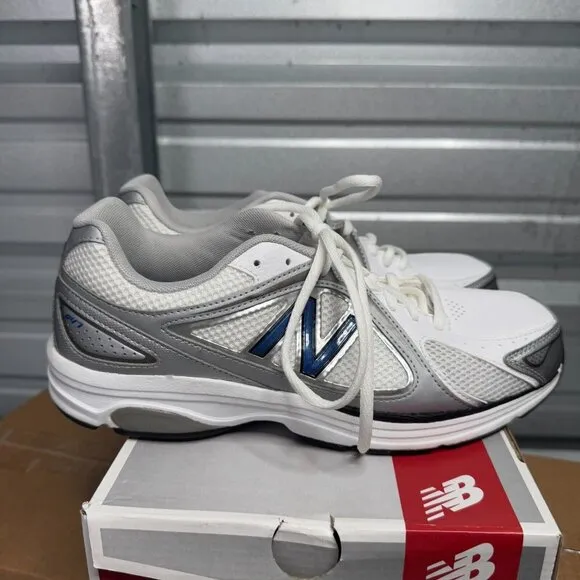 New Balance Sneakers Mens 9.5 D White Blue Walking MW847WN Athletic Shoes NEW
