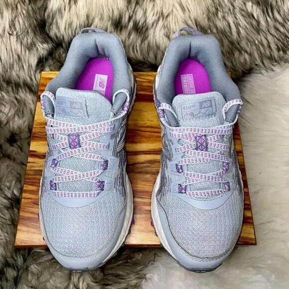 New Balance Womens 410 V6 WT410LL6 Gray/Purple Running Shoes Sneakers Sz 5B/35EU