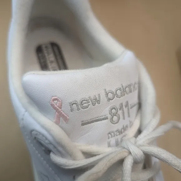 New Balance Women's SZ 12 4A Walking Shoes DSL-2 White WW811WT Cancer Awareness