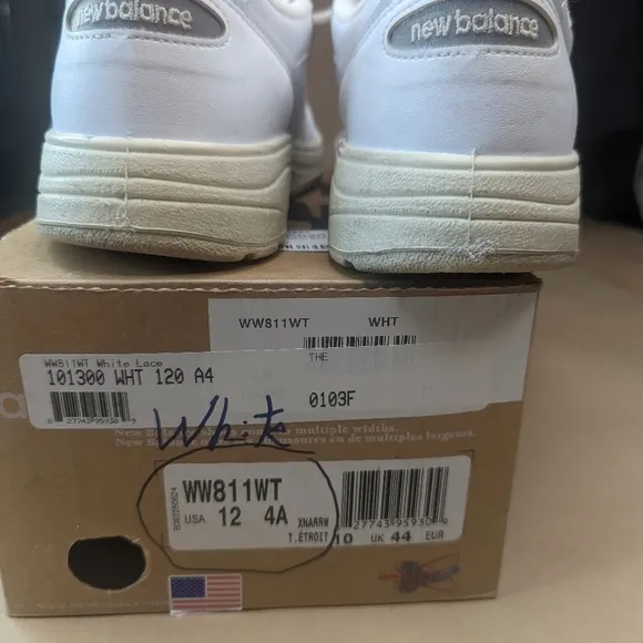 New Balance Women's SZ 12 4A Walking Shoes DSL-2 White WW811WT Cancer Awareness