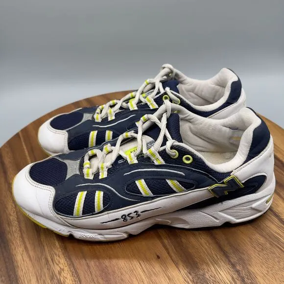 New Balance Womens W853NV White Leather Walking Shoes Size 10 D Running Sneakers