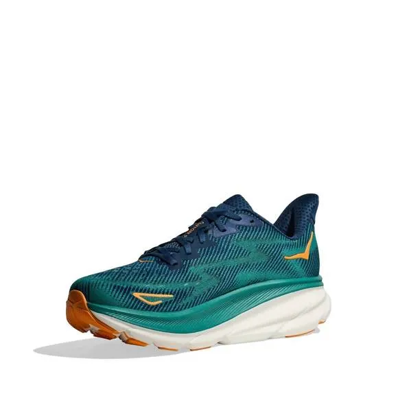 NEW HOKA men's clifton 9 sneakers in midnight