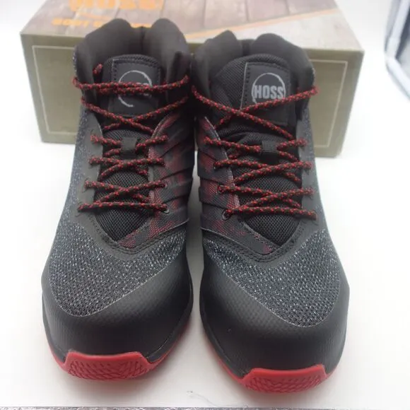 NEW Hoss Boots Rim Fly Black Red High Top Composite Toe Men's 10.5