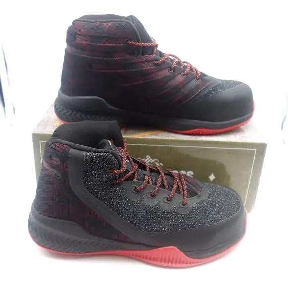 NEW Hoss Boots Rim Fly Black Red High Top Composite Toe Men's 10.5