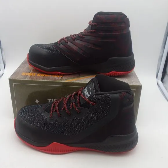 NEW Hoss Boots Rim Fly Black Red High Top Composite Toe Men's 10.5