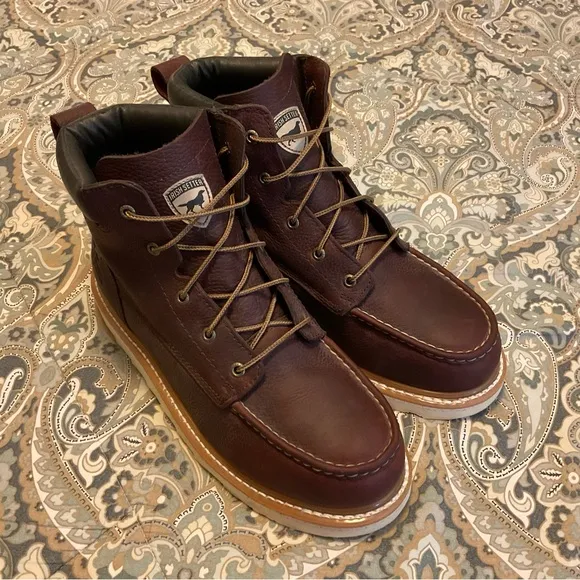 New Irish Setter The Ashby 6” Leather Safety Toe Boots Sz. 11 D