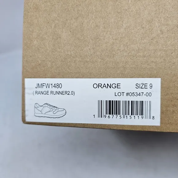 New Johnnie-O Men's Range Runner 2.0 Orange Golf Shoes Sneakers Size 9 JMFW1480.