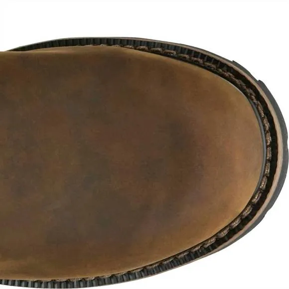 NEW JUSTIN BOOTS men's met guard pulley boot in distressed brown
