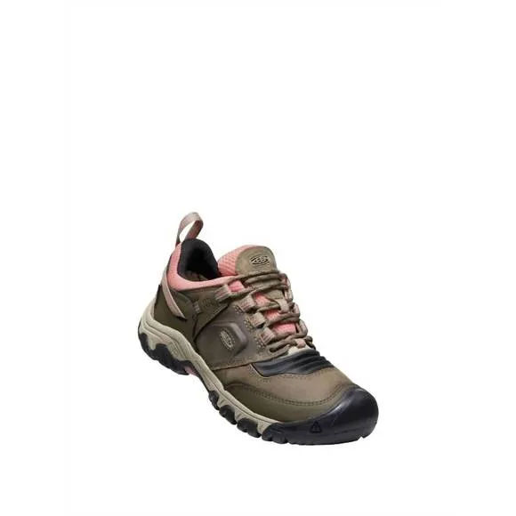 NEW KEEN women‚Äôs ridge flex low waterproof shoe in timberwolf/brick dust