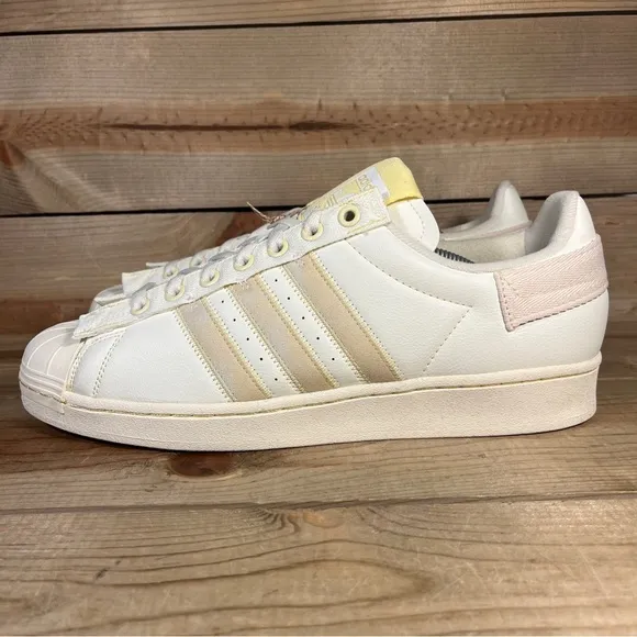NEW Mens 10 / 11.5 Adidas Superstar x Parley “Off White” Low Top Sneakers GX6970