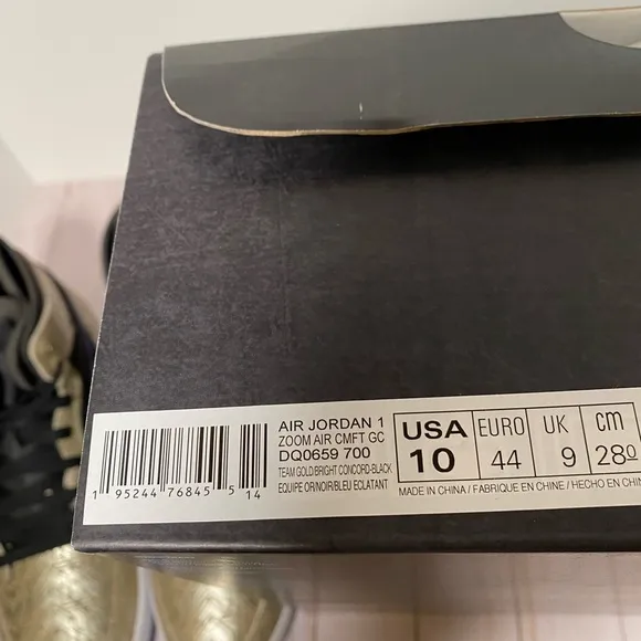 NEW MENS AIR JORDAN 1 ZOOM AIR COMFORT - GOLD LASER DQ0659-700
