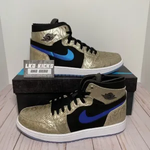 NEW MENS AIR JORDAN 1 ZOOM AIR COMFORT - GOLD LASER DQ0659-700