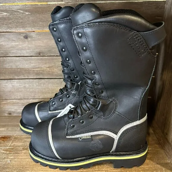 New Mens Red Wing 4495‎ Goretex Black Leather Work Safety Toe Boots Size 7.5 D