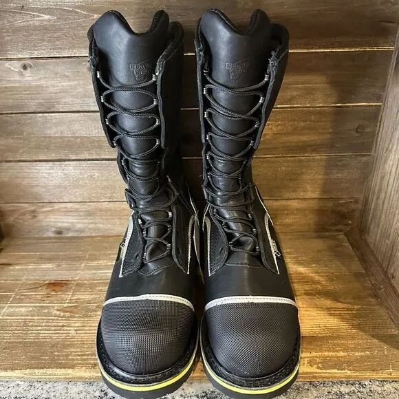 New Mens Red Wing 4495‎ Goretex Black Leather Work Safety Toe Boots Size 7.5 D