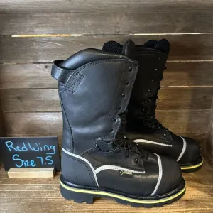 New Mens Red Wing 4495‎ Goretex Black Leather Work Safety Toe Boots Size 7.5 D