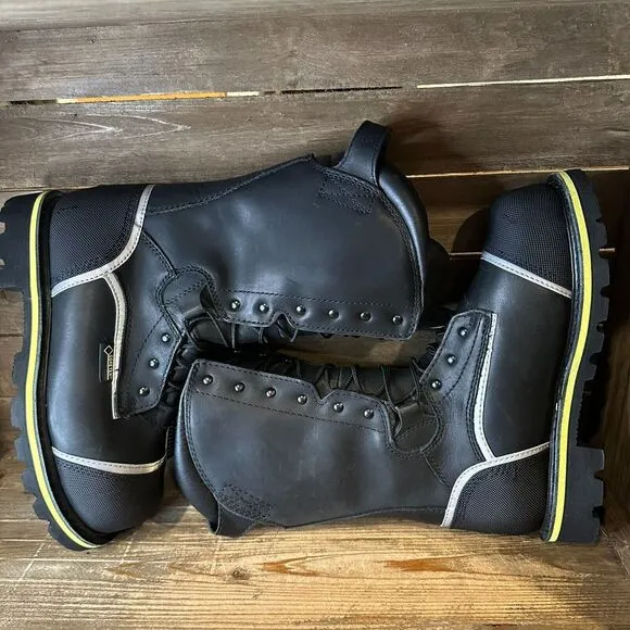 New Mens Red Wing 4495‎ Goretex Black Leather Work Safety Toe Boots Size 8.5 D