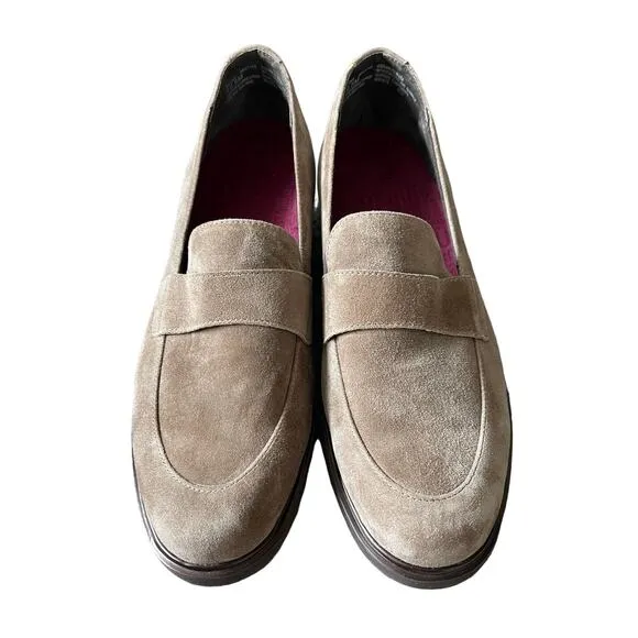 NEW! Munro Woman's 10.5 Geena Suede Penny Loafers COMFORT Walking Shoes Tan