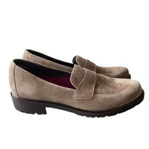NEW! Munro Woman's 10.5 Geena Suede Penny Loafers COMFORT Walking Shoes Tan