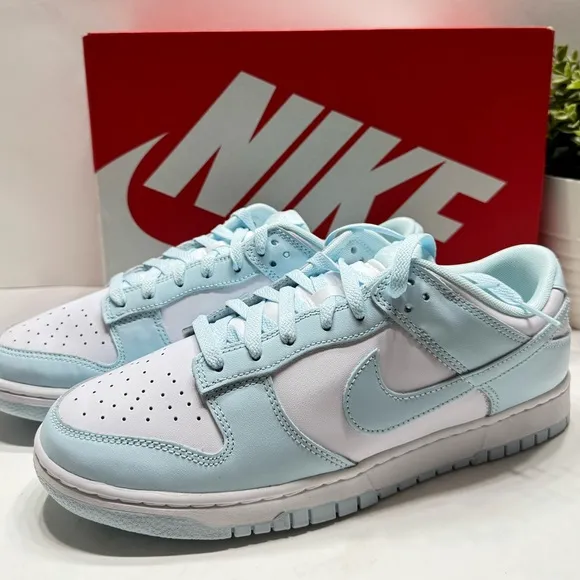 NEW Nike Dunk Low Retro Mens Sneakers Shoes Glacier Blue White DV0833-104 9.5-14