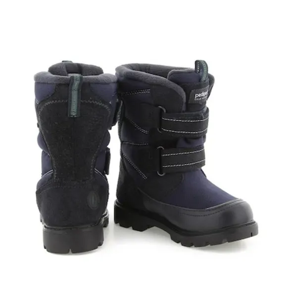 NEW pediped Kid Cruz Navy Hunter Tall Dual Strap Snow Boots