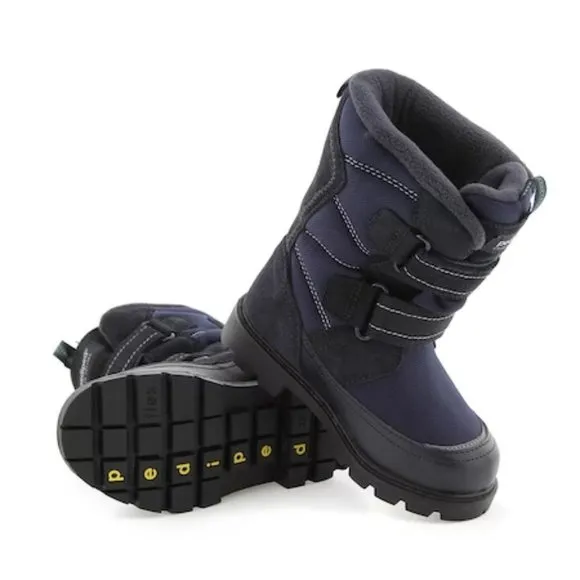 NEW pediped Kid Cruz Navy Hunter Tall Dual Strap Snow Boots