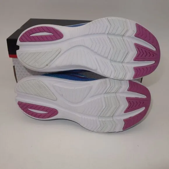 NEW Saucony Kinvara 12 Sneakers Lace Up Running Shoes Blue Pink Girl's 11