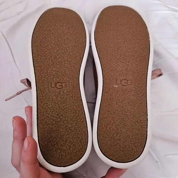 New Ugg Australia Milo Glitter Pink Lace Up Sneakers Tennis Shoes Size 8