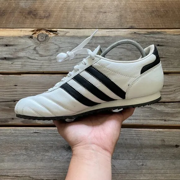 New Vintage Women adidas Rio Grande II 2 White Black Shoes Sneakers