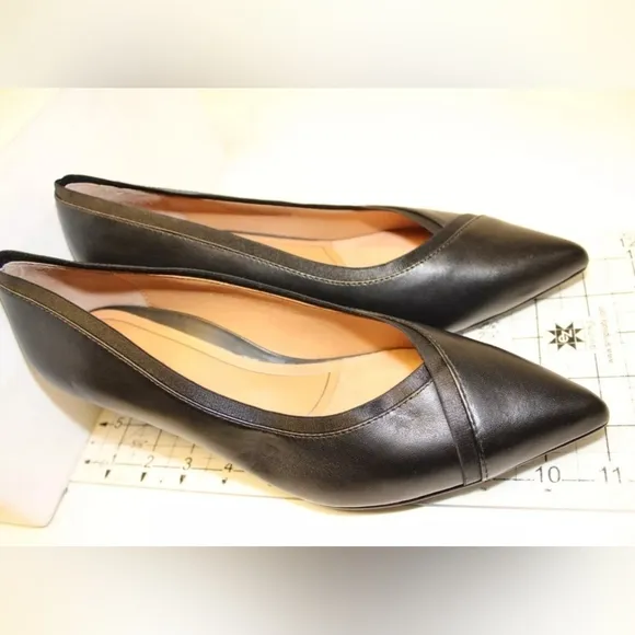 NEW Vionic Sylvie Pumps Kitten Heel Shoes black leather COMFORT!