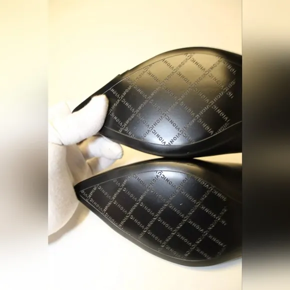 NEW Vionic Sylvie Pumps Kitten Heel Shoes black leather COMFORT!