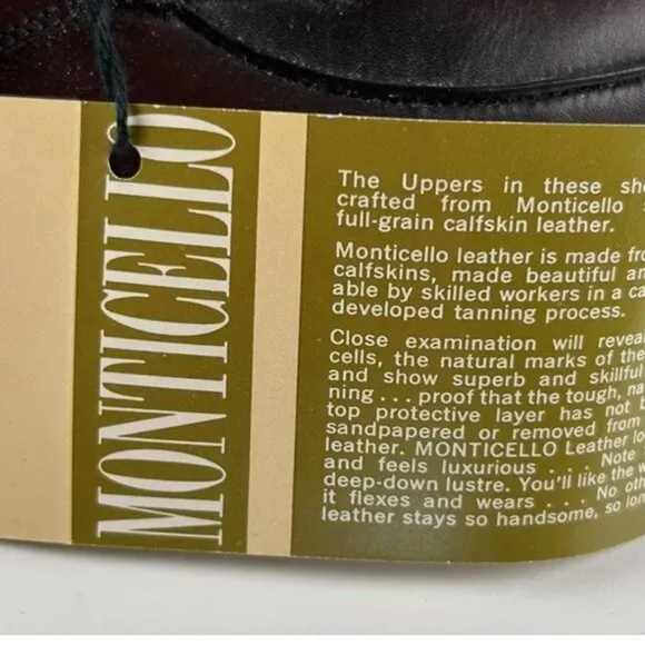 NEW Vtg 60s City Club Walnut Monticello Leather Blucher Oxford Shoes 10 Calfskin