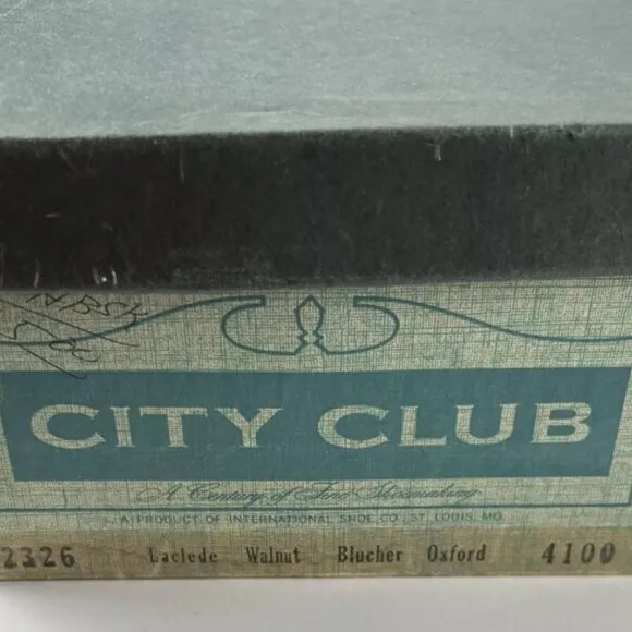 NEW Vtg 60s City Club Walnut Monticello Leather Blucher Oxford Shoes 10 Calfskin