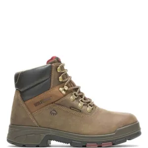 NEW WOLVERINE men's cabor epx waterproof composite toe 6&quot; boot in dark brown